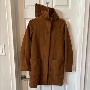 Aritzia Wilfred Hooded Wool and Cashmere Coat XS Brown